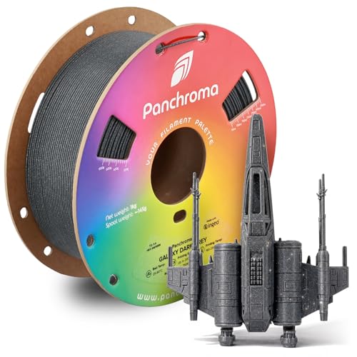 Image of Polymaker Panchroma Galaxy PLA Filament 1.75mm 1kg, Dark Grey | Neatly Wound Glitter PLA for Easy Print & Smooth Feeding, Compatible with Bambu Lab & Most 3D Printers