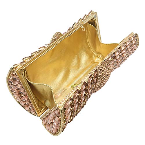 Image of Boutique De FGG Mini Sparkly Crystal Clutch Purse for Women,Evening Bags with Spikes,Wedding Party Rhinestone Clutch Handbag