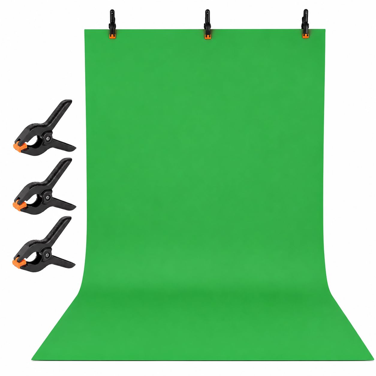 Boltove® 8FTX12FT Green Backdrop Background with 3pcs Spring Clamps for Photography Backdrop,Photoshoot Background, Home Decoration, Product Photography, Screen Video Recording, Curtain-image-19