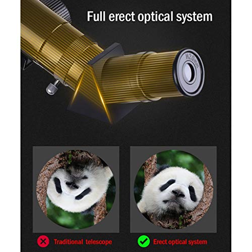 Telescopio refractor 50/600mm con trípode ajustable para niños miniatura 6