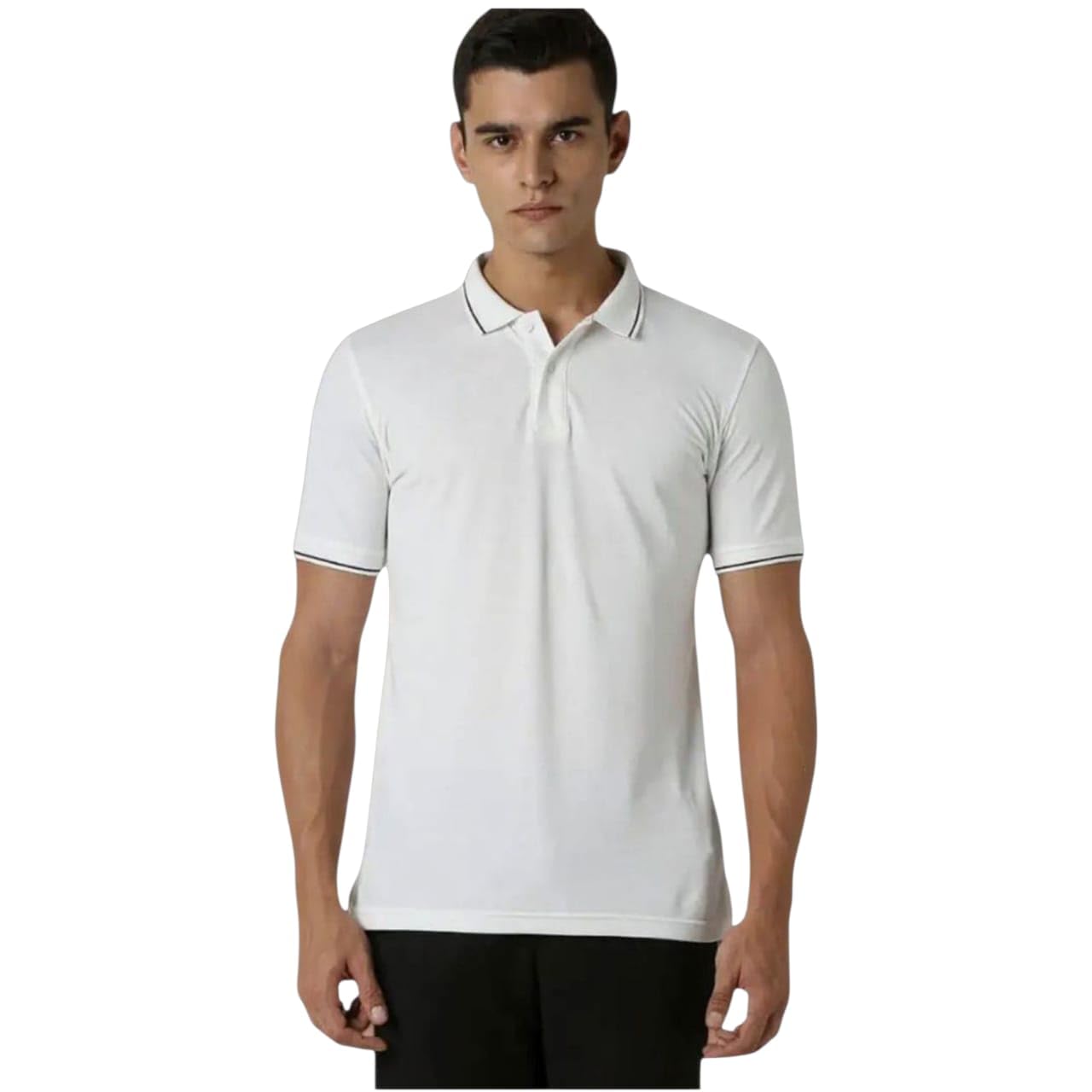 Men's Cotton Solid Regular Fit Collar Polo T-Shirt-picture-20