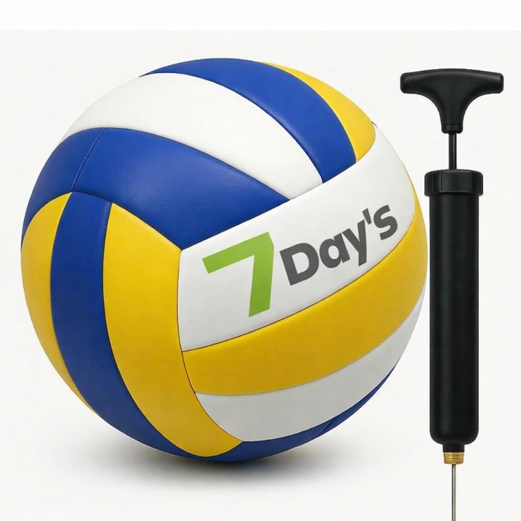 DAFFED Polyurethane Volleyball Official Size 5 Waterproof Soft Sand Volley Balls for Beginners Adults Men Women Indoor Outdoor Pool Beach Gym Game Training Competition Play Gift (1 Pack),Multicolor-image-38