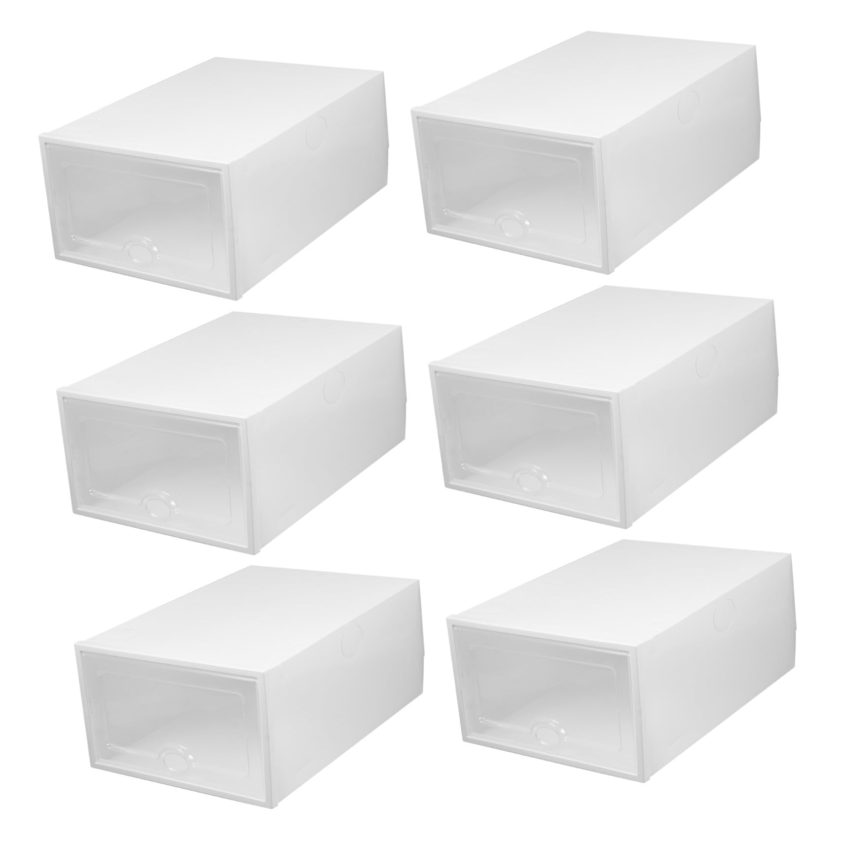 Boîtes à chaussures transparentes en lot de 6 pour organiser l'entrée de votre maison