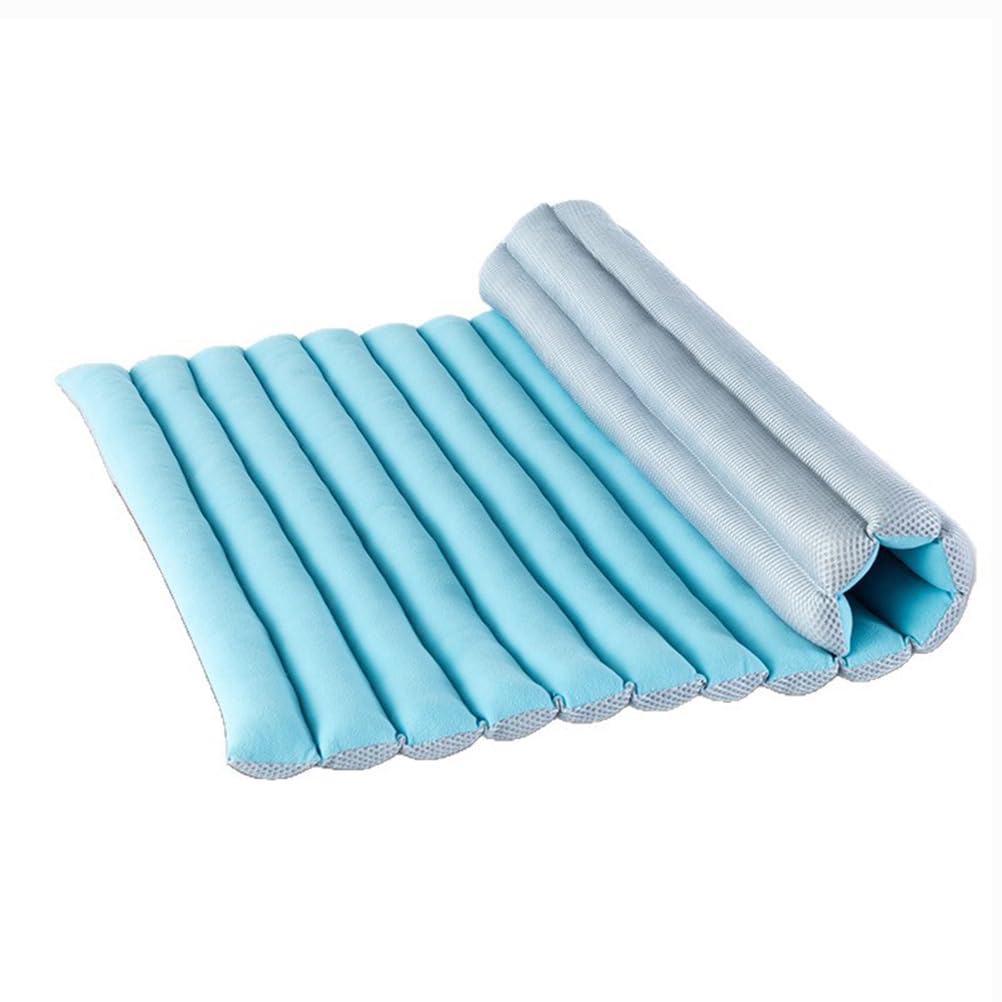 Genérico Colchón Antiescaras De 4Cm De Grosor para El Cuidado del Paciente, Colchón De Presión Alterna, para Sillas De Ruedas, Hospital Camas De Enfermería, Camas De Pacientes,Azul,60×70cm
