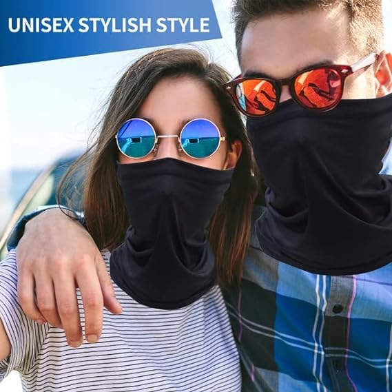 PAROPKAR Sun Protection Face Cover Bandana Neck Gaiter Breathable Adjustable Outdoor Sunscreen Cover for Biking Cycling Use for under helmet (Multi-06) 3