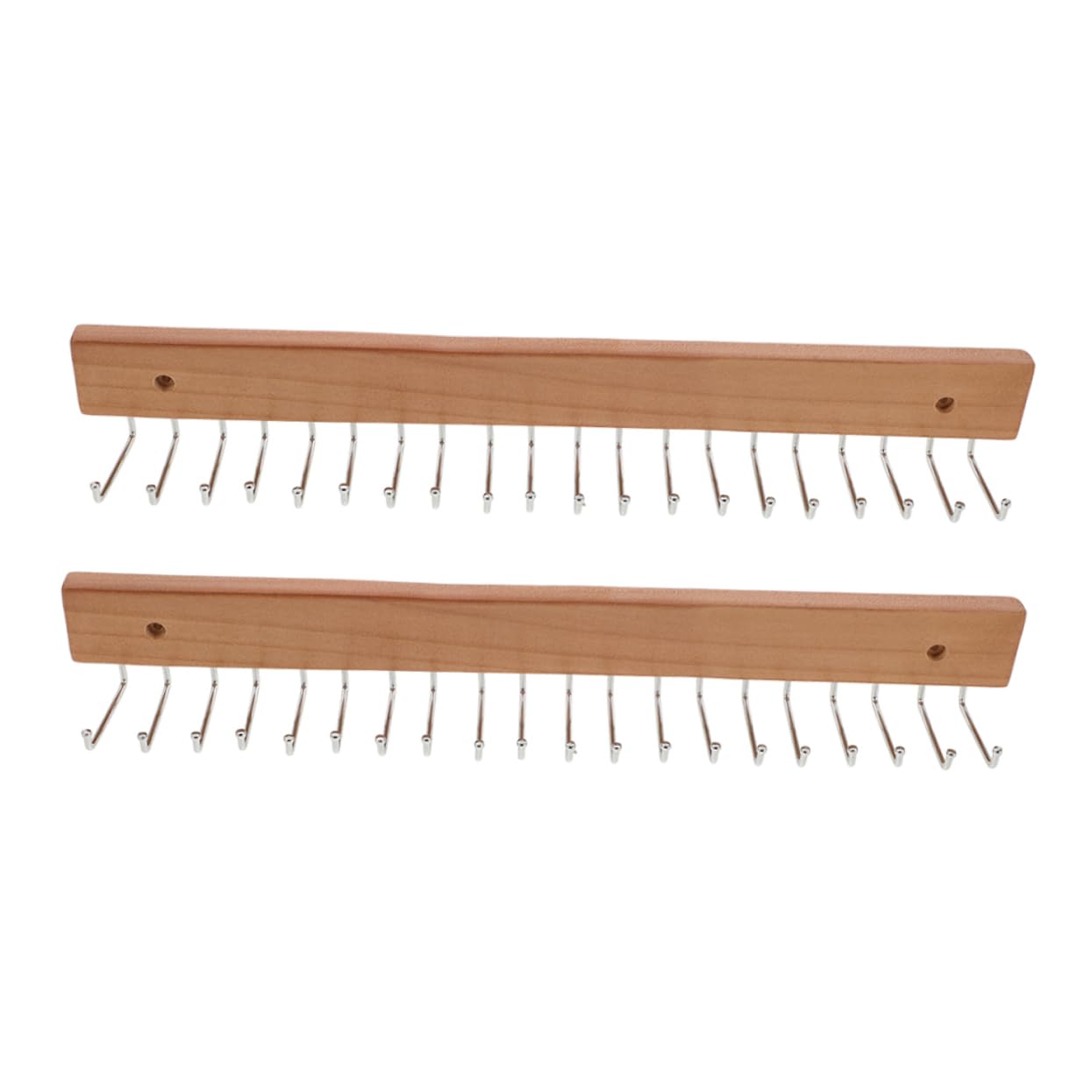 Didiseaon 2 Stück Teiliges Wandmontage Holz Gürtelhalter mit Haken Platzsparender Gürtel und Krawattenorganizer Langlebig Stilvoll und Einfach zu Montieren für Schlafzimmer und