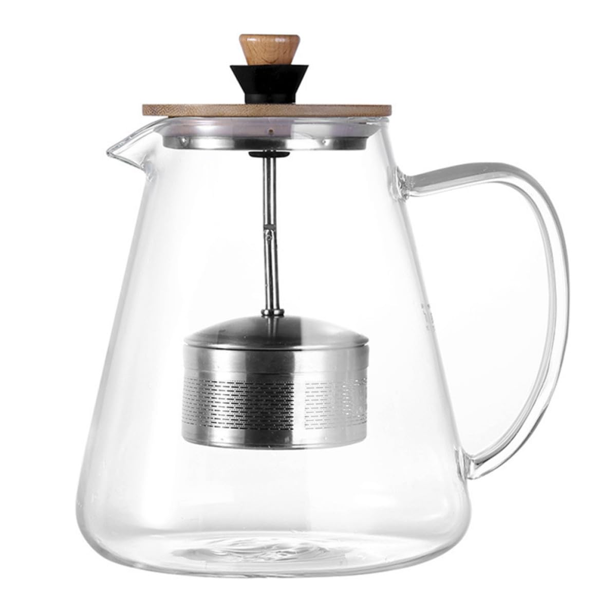 Tetera de Vidrio con Infusor de Acero Inoxidable Resistente al Calor y Capacidad de 750ml para Oficina y Tiendas con Diseño Elegante y Anti-grietas