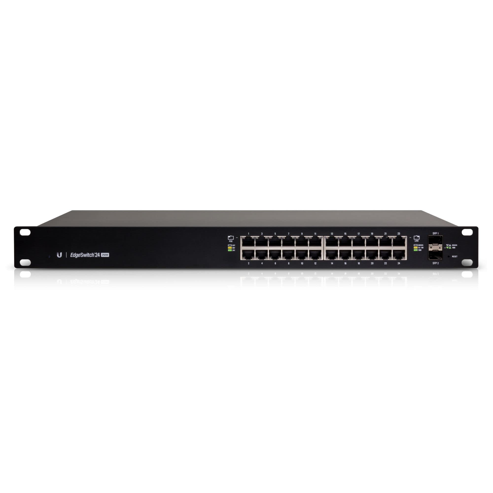 Ubiquiti Edgeswitch 24 Rackmount Gigabit Managed Switch, 24x RJ-45, 2x Sfp, 250w Poe+ (eS-24-250w)