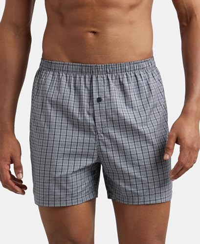 Image of Jockey 8222 Men's Super Combed Mercerized Cotton Woven Printed Inner Boxers with Ultrasoft and Durable Inner Waistband (Pack of 2)