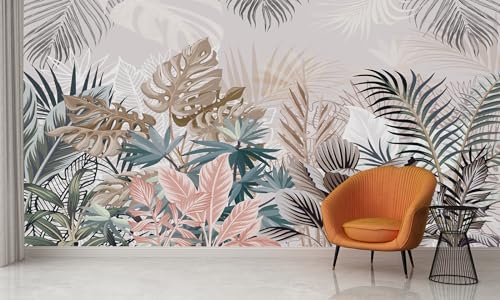 Audace Liberté Papier Peint Panoramique Plante Tropicale Soie 355×250 cm Papier Peint 3D Géant...