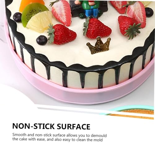 Image of PureBake Silicone Cake Mould Round for Baking, 8 inch Mold, Non-Stick, BPA-Free, Microwave Safe, Flexible, 2.16 inches Deep, Easy Release -1 PCS Random Color