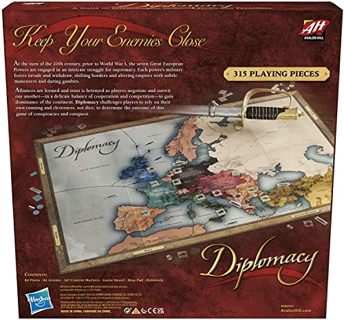 Hasbro Avalon Hill Diplomacy Juego de Mesa Cooperativo miniatura 4