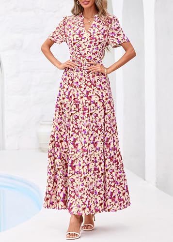 Image of KIRUNDO Womens Floral Boho Flowy Maxi Dress