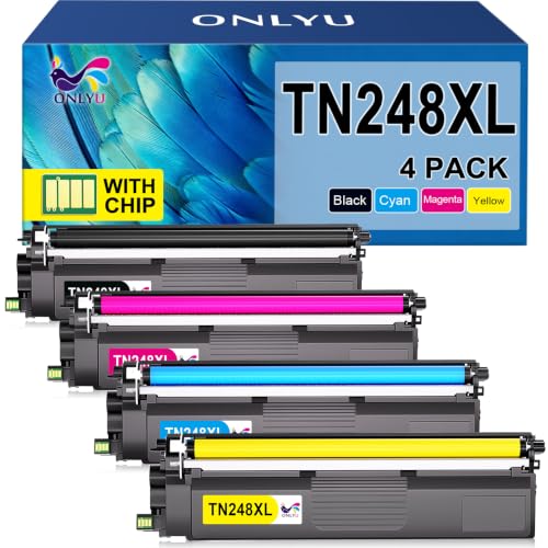 ONLYU TN248XL TN248 Toner Compatible for Brother DCP-L3560CDW Toner Brother HL-L3220CWE Brother MFC-L3740CDWE MFC-L3760CDW HL-L3240CDW DCP-L3520CDWE(4 Pack)