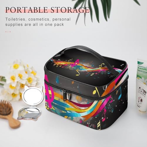 Bolsa de cosméticos impermeable con gran cremallera y compartimentos internos 5