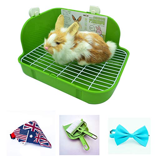 RUBYHOME Small Animal Litter Pet Toilet Potty Trainer Corner Litter Bedding Box Pet Pan for Small Animal/Rabbit/Guinea Pig/Galesaur/Ferrets Rectangular Plastic Material