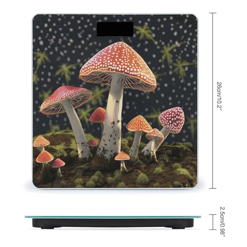 Báscula Digital Mushroom de Vidrio Templado para Baño miniatura 2