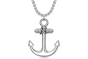 Anchor Necklace 925 Sterling Silver Navy Necklace, Nautical Anchor Pendant Jewelry Gifts for Men Boy