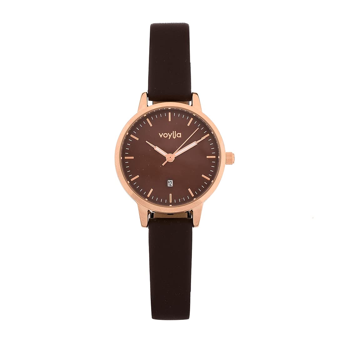 Voylla Brown Embellished Dial Leather Bracelet Style Straps Analogue Quartz Movement Ladies Watch for Women and Girls (B0BT82LVRD) Amazon Price History, Amazon Price Tracker