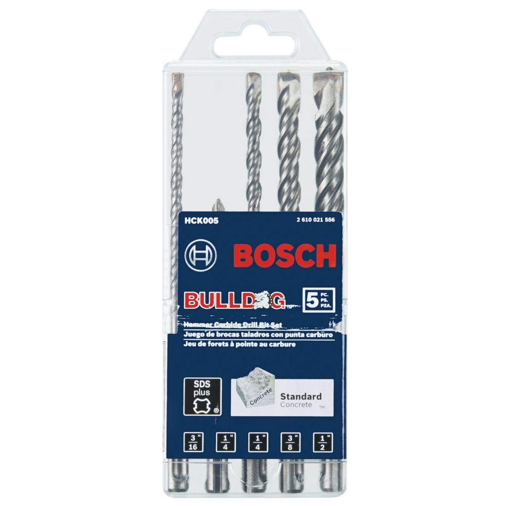 BOSCH 11255VSR Bulldog Xtreme 8 Amp 1 Inch Corded Variable Speed SDS-Plus ConcreteMasonry Rotary Hammer and BOSCH HCK005 5-Piece Assorted Set SDS-Plus Bulldog Rotary Hammer Bits product thumbnail 7