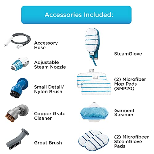 BLACK+DECKER 7-in-1 Steam Mop and Steam Glove Handheld Steamer, Complete Steam Cleaning Solution, Corded (HSMC1361SGP)