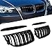 TOOWGM Parrilla delantera para capó de riñón doble línea para BMW E90 323I 328I 335I 330I 325I 3-Series 2005-2008 (negro brillante)