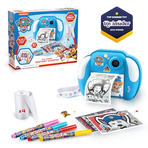 Image of Paw Patrol My First Instant Camera; Photo, selfie, and video functions; Ink free printing; Frames and filters can be added digitally; Stickers and markers can be added after printing-Amazon Exclusive