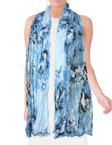 Street Style Rose Leopard Print Chain Link Fence Scarf Sarong2