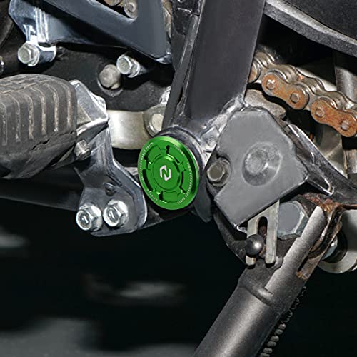 Nicecnc Green Foot Pegs Foot Pedals Pads Footrest And Frame Hole Plugs Cover, Fram Cap Set Compatible With Kawasaki Klr650 1987-2022 2021 2020 2019 2018 2017 2016 2015 2014 2013 2012 2011 #TOP6