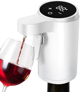 Elektrischer Weinbelüfter, wiederaufladbar – automatischer Alkoholdosierer mit Touchscreen mit 4 Modi, für Weinbelüfter mit Oxidation, ideales Geburtstagsgeschenk für Weinliebhaber