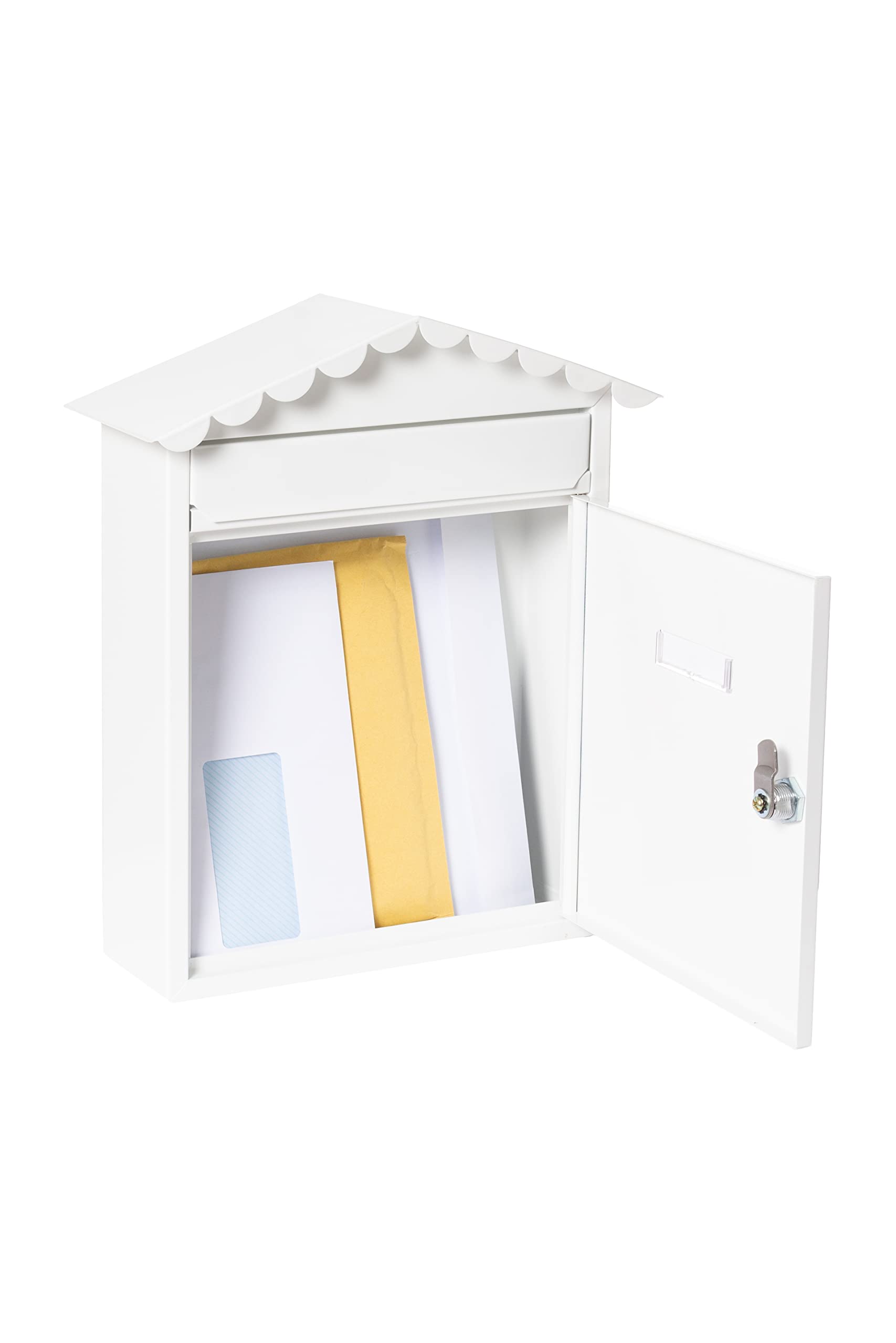 ARREGUI Visit E5741 Boîte aux Lettres en Acier, Taille M (Courrier Format A4, Magazine), Boîte aux Lettres individuelle, Boîte aux Lettres Murale, Anti-Pluie, Facile à Installer, Blanc