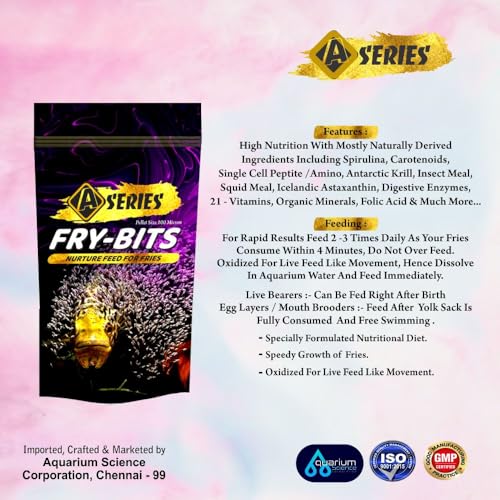 Image of Fry-BITS First Feed for Aquarium Fish Fries A Series Fry Bits | 100 Micron Fine Powder Feed | High Nutrition | Awesome Feed for Live Bearers as Well as Egglayer Fish Fries.