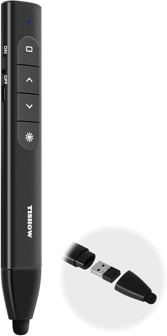 TISHOW Presentation Clickers,2.4GHz Hyperlink Clicker for Powerpoint