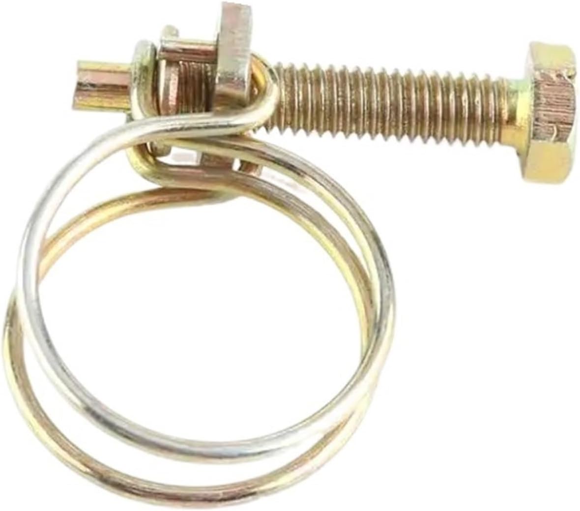 10pcs Hose Clamp Adjustable Pipe Clamp Double Wire Hose Clip Clamps For Woodworking Hoop Plumbing Fastener(100mm)