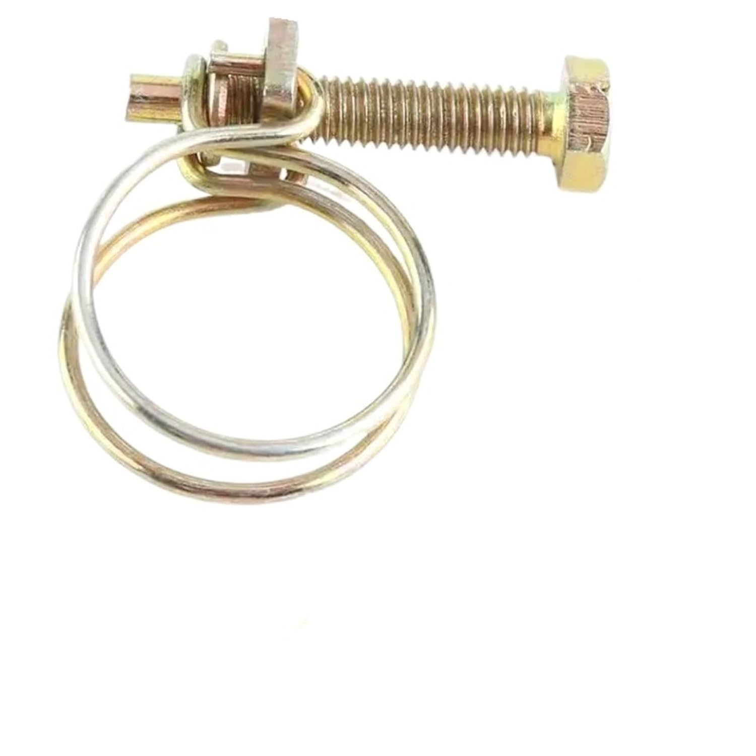 10pcs Hose Clamps Adjustable Pipe Clamps Double Wire Hose Clip Clamps for Woodworking Hoop Plumbing Fastener(64mm)