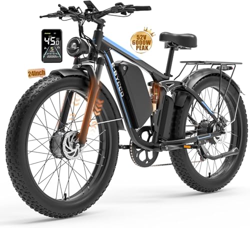 E·Bycco 6000W Peak Dual Motor Electric Bike for Adults, 52V