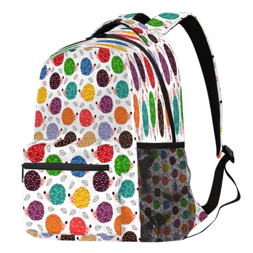 Sac à dos pour ordinateur portable qui soulage le dos avec motif hérisson original