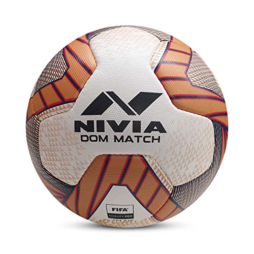 Nivia Unisex-Adult Dom Spiel Fußball, Golden, 5 Cover