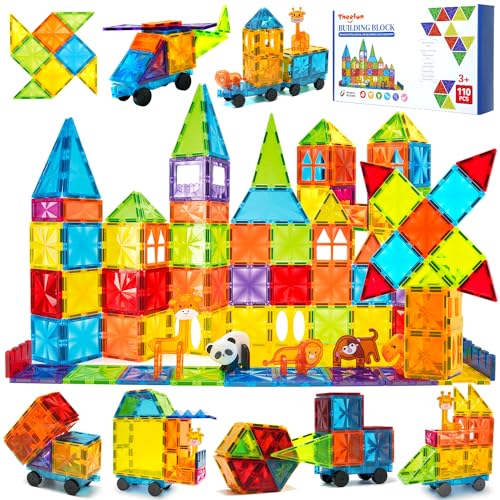 Theefun Bloques De Construcción Magnéticos 110 Piezas, Juguetes Construcción Magnéticos Para Niños Y Niñas 3 4 5 6 7 8 Años 3d Juguetes Ed Theefun Bloques De Construcción Magnéticos 110 Piezas, Juguetes Construcción Magnéticos Para Niños Y Niñas 3 4 5 6 7 8 Años 3d Juguetes Ed