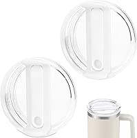 2 Pack Tumbler Lid for Stanley 40 oz Cup,Replacement Lids for Stanley Tumblers Travel Coffee Mug Spill Proof Splash Resistant Silicone Sliding Covers