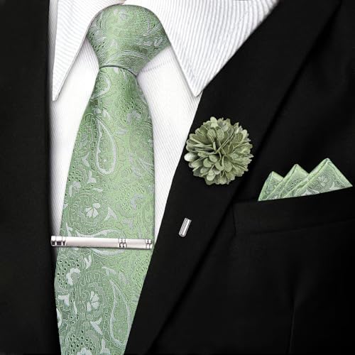 Image of DiBanGu Silk Zipper Ties for Men, Formal Pre-tied Necktie