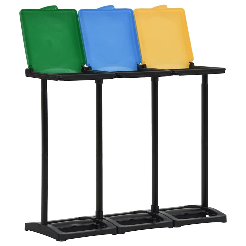 Hothingwell Supporto con coperchio per sacchi della spazzatura 240-330 L PP