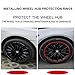 Car Wheel Hub Rim Edge Protector Ring Tire Guard Sticker Line Rubber Strip (Base Color, Yellow)