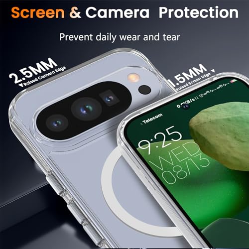 Image of WRJ Magnetic Case for Google Pixel 10 /Pixel 10 Pro 6.3-Inch,Clear