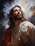 SKRYUIE Paint by Numbers Kit for Adults Beginner Jesus, Acrylic Christ Oil Painting by Numbers Kits with PaintBrushes Paintwork Art Crafts Canvas for Home Decor 16x20 inch / 40x50 cm