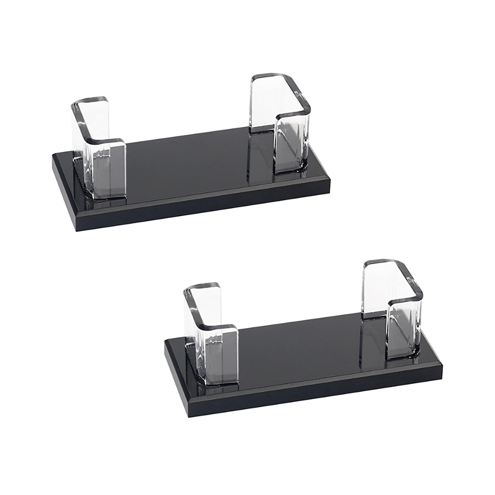 APGLSXY Card Display Stand Holder Black Base for Desk Name Card Large Capacity Container for Business Professionals Acrylic Business Holder