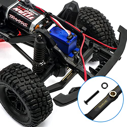 Image of Black Brass Steering Link Upgrade Parts for TRX4M 1 /18 RC Crawler Car