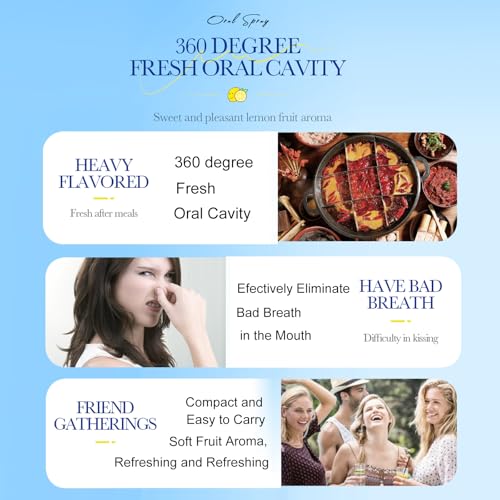 Mundspray,Mundspray Mit Fruchtgeschmack,Mundspray Gegen Mundgeruch,Zitrone Mund Spray,Mundgeruch Und Karies BekäMpfen,Reduzieren Sie Mundtrockenheit Und Sorgen Sie FüR Frischen Atem – Bild 4