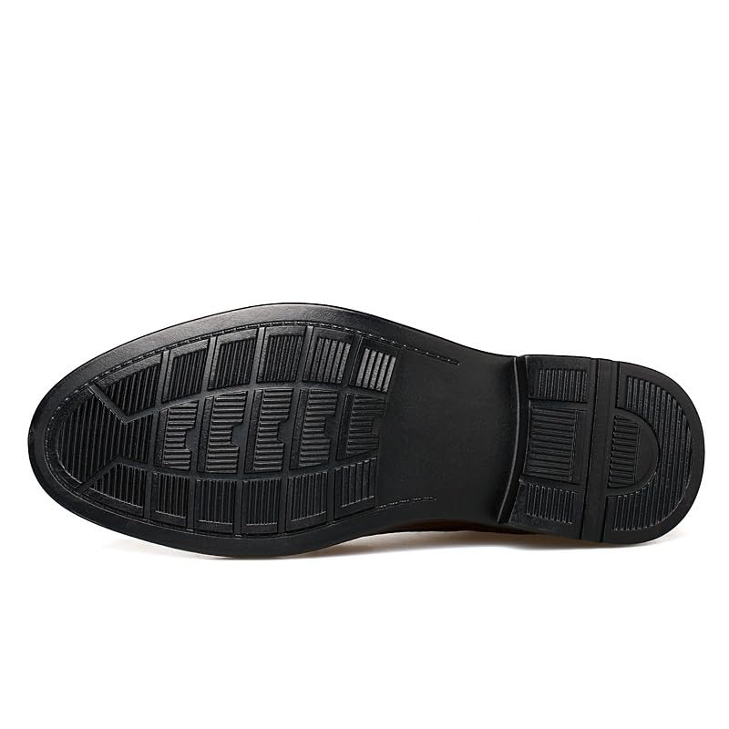 Men's Business Wingtip Lace Up Oxford Mens Fashion Classic Pointed Toe Low Top Leather Dress Shoes Slip on Formal Business Derby Shoes3