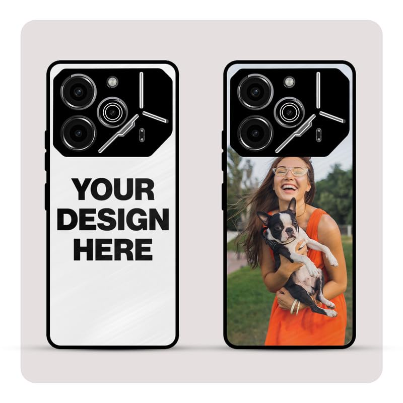 Image of Personalized Back Cover for Tecno Pova 6 Pro | Custom Case with Name, Photo or Logo | PrintShield Hybrid with Soft TPU Grip & Scratch Protection
